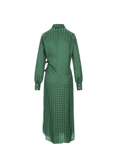 Green Shirt Dress With Houndstooth Motif MSGM | 3541MDA39-23760136