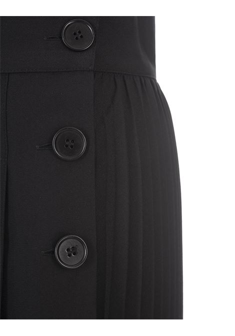 Black Asymmetric Pleated Skirt MSGM | 3541MDD11Y-23775099