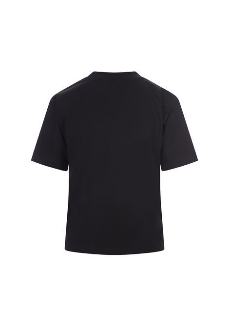 T-Shirt Nera Con Nuovo Logo Pennellato MSGM | 3541MDM154-23779899