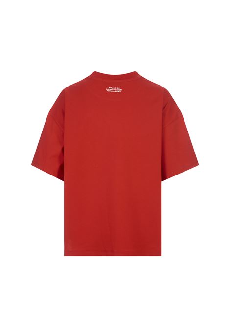 T-Shirt Rossa Della Collaborazione Lorenza Longhi x MSGM MSGM | 3541MDM158-23779818