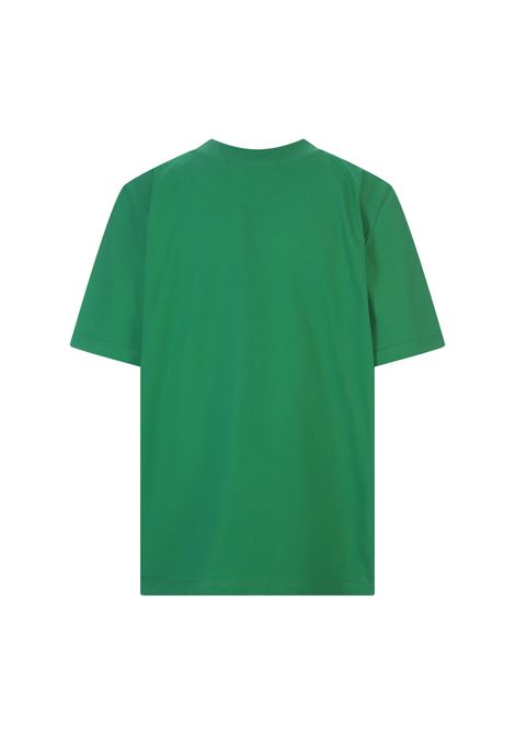 T-Shirt Verde Con Logo Ricamato a Contrasto MSGM | 3541MDM540-23779838