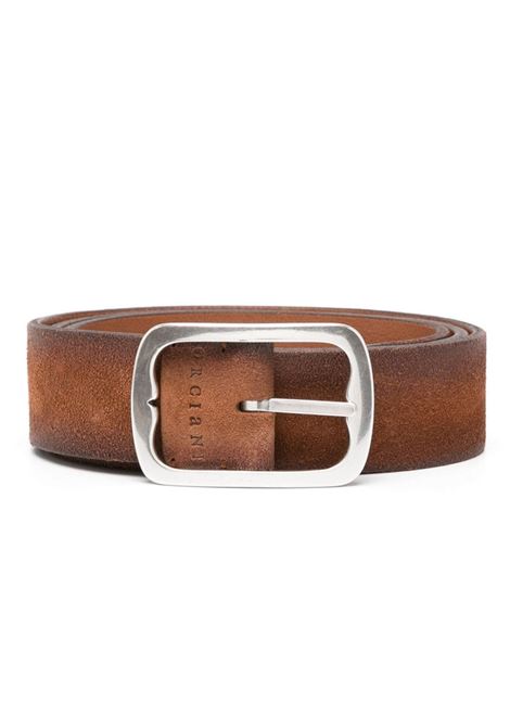 Reversible Hunting Double Belt In Light Brown Suede  ORCIANI | U08171-HDBCUO
