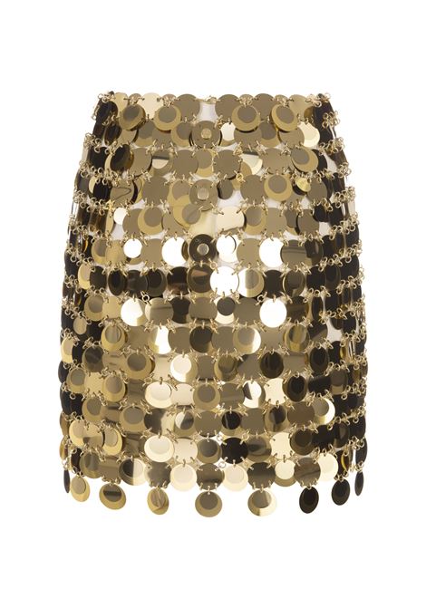 Mini Skirt With Golden Mirror Effect Discs PACO RABANNE | 19AIJU010PS0133P710