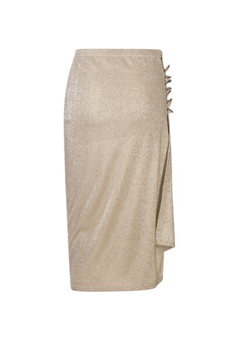 Gold Lurex Midi Skirt PACO RABANNE | 21EJJU007VI0261M042
