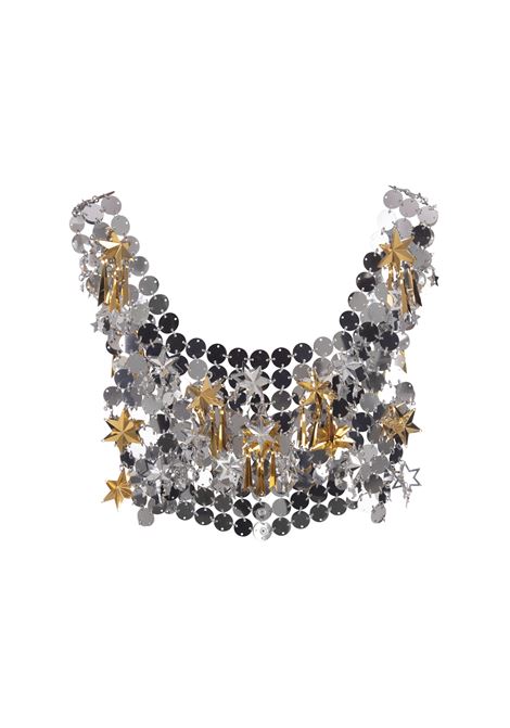 Silver Crop Top With Stars PACO RABANNE | 23AIT0646PS0427M089