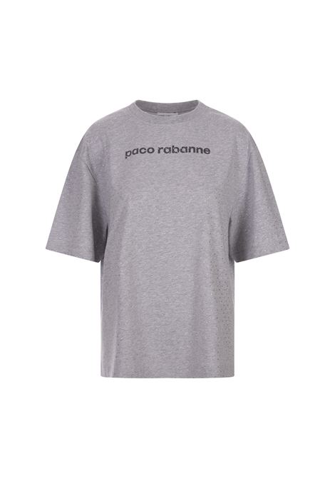 T-Shirt Over Grigia Con Logo PACO RABANNE | 23AJTE641C00479P073