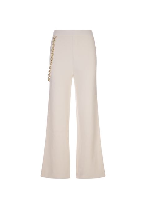 White Wide Leg Trousers With Belt PACO RABANNE | 23AMPA278ML0239P104
