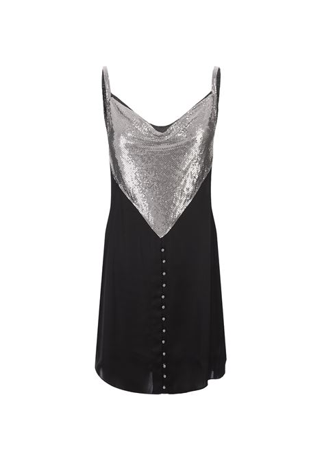 Mini Dress In Black Jersey And Silver Mesh PACO RABANNE | 23AXR0652MH0005M0004