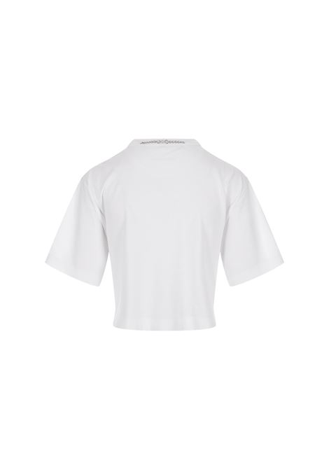 White Short T-Shirt With Silver Mesh Panel PACO RABANNE | 23AXT0639C00481M094