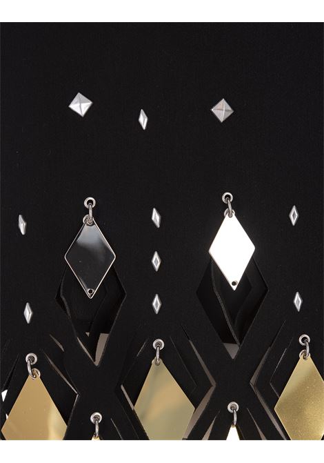 Black Crop Top With Diamond Shaped Appliqu?s PACO RABANNE | 23FCTO582PO0323P001