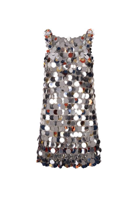 Silver Mini Dress With Multicolor Sequins PACO RABANNE | 23FIRO597PS0133M097
