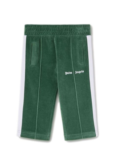 Green Track Pants With Logo PALM ANGELS KIDS | PB4X001F23FLE0015501