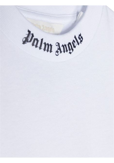 T-Shirt Bianca Con Logo Classico PALM ANGELS KIDS | PBAA002C99JER0010146