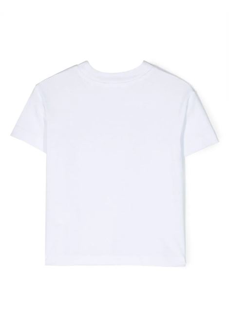 White T-Shirt With Logo PALM ANGELS KIDS | PBAA003F23JER0090110