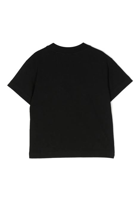 Black T-Shirt With Logo PALM ANGELS KIDS | PBAA003F23JER0091001