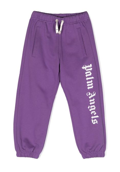 Purple Joggers With Logo PALM ANGELS KIDS | PBCH008C99FLE0013701