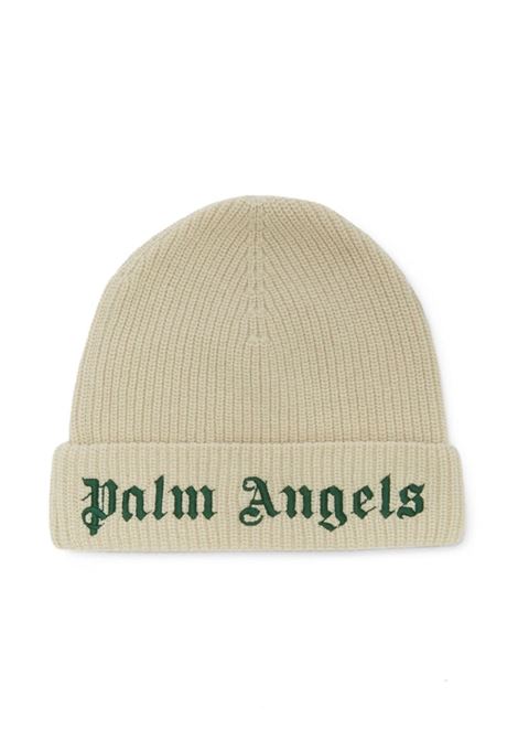 White Beanie With Embroidered Logo PALM ANGELS KIDS | PBLC005C99KNI0010155