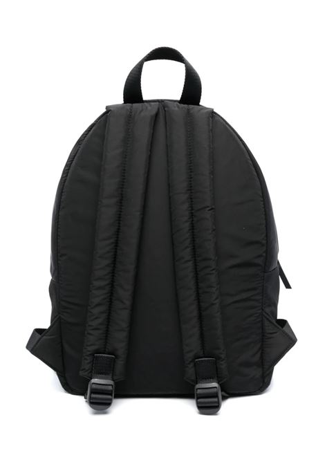 Black Backpack With Curved Logo PALM ANGELS KIDS | PBNB011C99FAB0011001