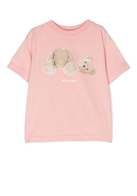 T-Shirt Bear Rosa PALM ANGELS KIDS | PGAA002C99JER0013060