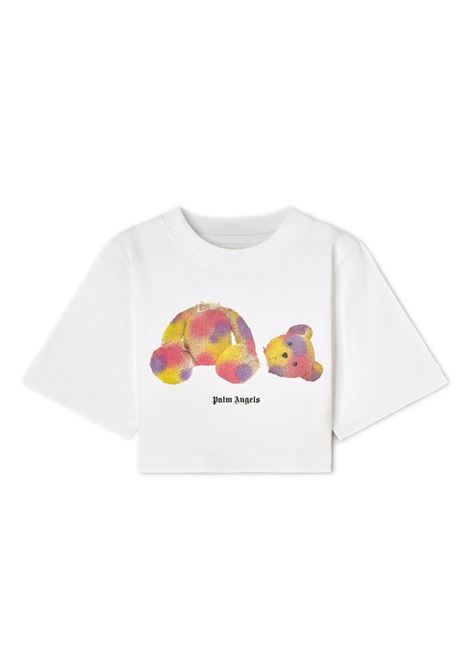 T-Shirt Corta Bear Bianca PALM ANGELS KIDS | PGAA004C99JER0010132