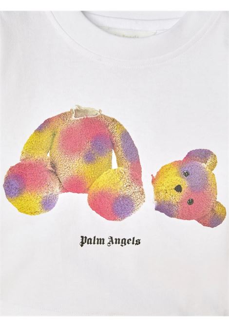 White Bear Crop T-Shirt PALM ANGELS KIDS | PGAA004C99JER0010132
