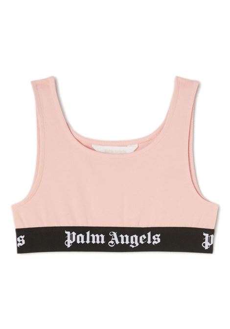 Pink Top With Black Logo Band PALM ANGELS KIDS | PGAD001C99JER0013010