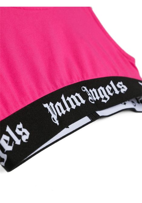 Fuchsia Top With Black Logo Band PALM ANGELS KIDS | PGAD001C99JER0013210