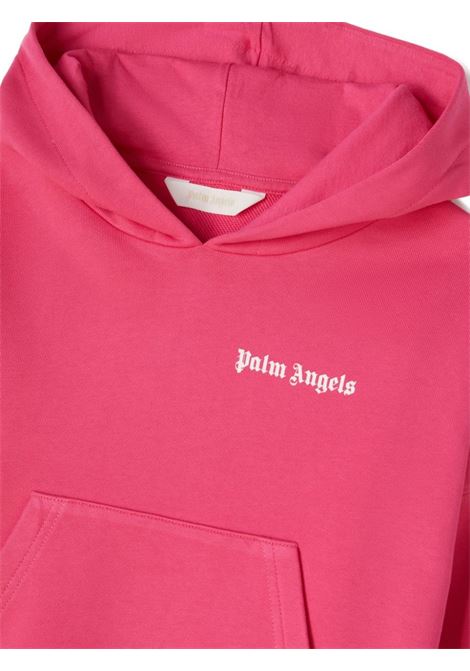 Fuchsia Hoodie With Logo PALM ANGELS KIDS | PGBB012C99FLE0013201