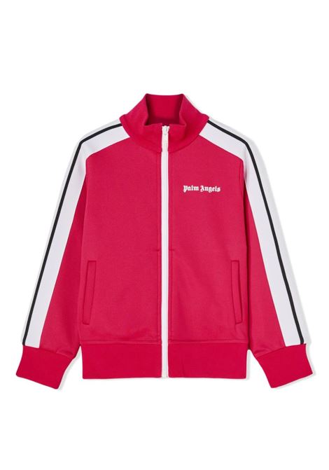 Fuchsia Track Jacket with Zip and Logo PALM ANGELS KIDS | PGBD001C99FAB0013201