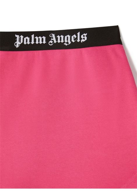 Fuchsia Mini Skirt With Black Logo Band PALM ANGELS KIDS | PGCK002C99FLE0013210