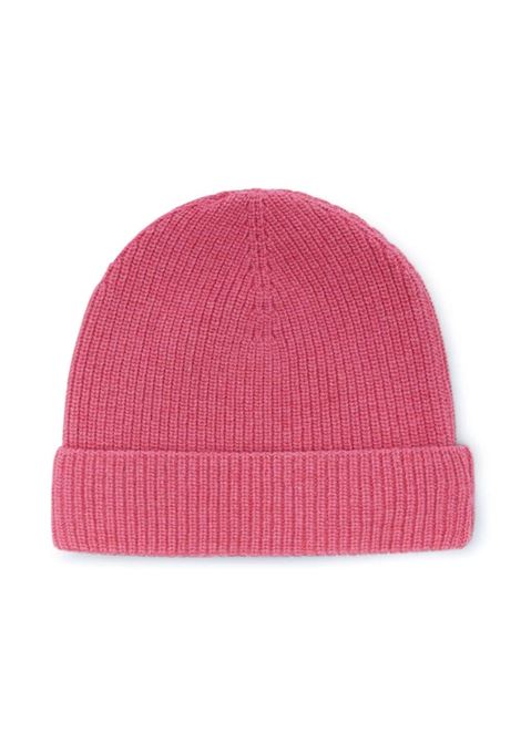 Pink Beanie With Embroidered Logo PALM ANGELS KIDS | PGLC005C99KNI0013201