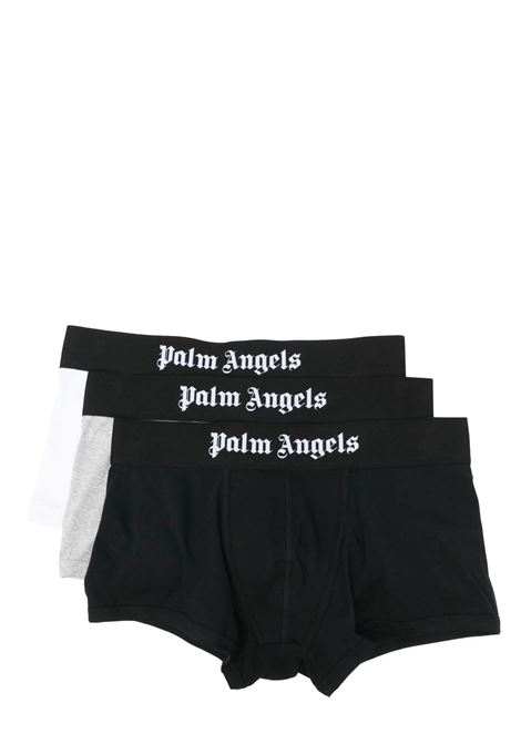 3 Boxer Set With Logo In Black, Grey And White PALM ANGELS | PMUH001C99FAB0048484
