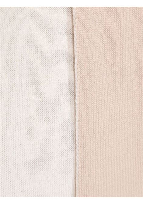Sciarpa Reversibile Rosa e Bianco Con Logo PALM ANGELS | PWMA015F23KNI0016103