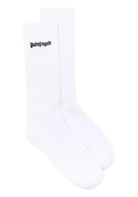 White Socks With Logo PALM ANGELS | PWRA007F23FAB0020110