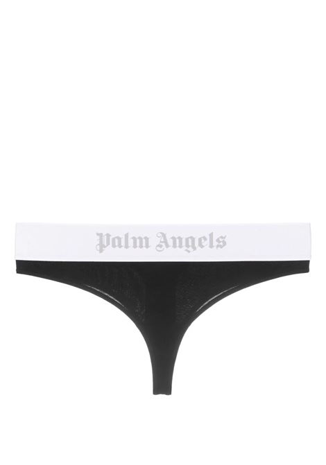 Black Thong With White Logo Band PALM ANGELS | PWUF002C99FAB0011005