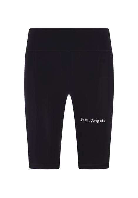 Black Short Sports Leggings With Logo PALM ANGELS | PWVH003C99FAB0011001