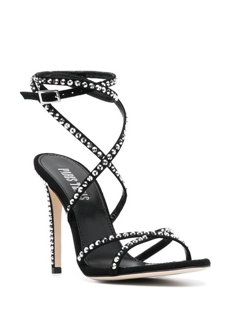 Black Holly Maeva Sandals With Crystals PARIS TEXAS | PX945C-XSACHBLACK ROCK DIAMOND