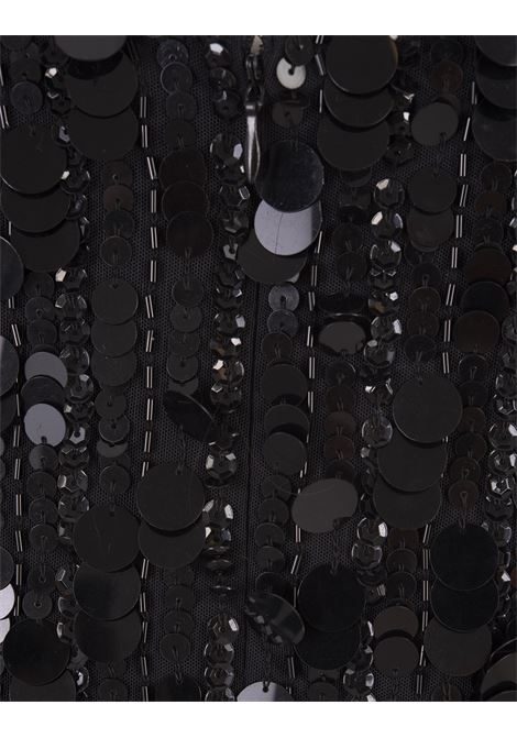 Black Full Sequins Gender Mini Dress PAROSH | GENDER-D721849013