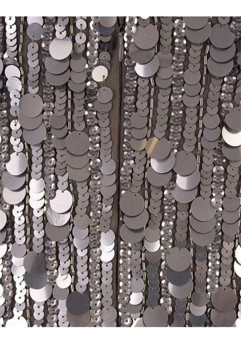 Silver Full Sequins Gender Mini Dress PAROSH | GENDER-D721849057