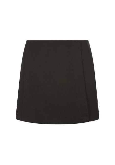 Green Wool Leak Mini Skirt PAROSH | LEAK23-D630571007