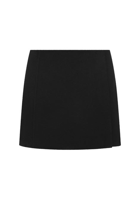 Black Wool Leak Mini Skirt PAROSH | LEAK23-D630571013