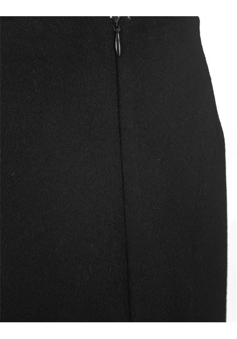 Black Wool Leak Mini Skirt PAROSH | LEAK23-D630571013