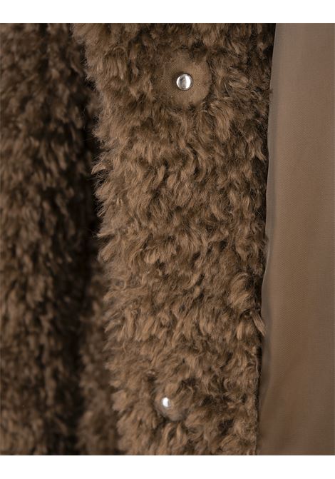 Perform Long Coat In Brown Faux Fur PAROSH | PERFORM-D431539064