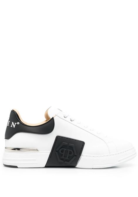 Hexagon Sneakers In White Leather PHILIPP PLEIN | FABSUSC0263PLE010N01