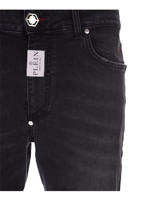 Super Straight Jeans In Black Denim PHILIPP PLEIN | FACCMDT3565PDE004N02NC
