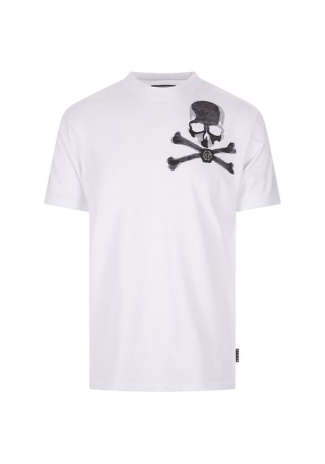 Skull&Bones T-Shirt In White PHILIPP PLEIN | FACCMTK6187PJY002N01