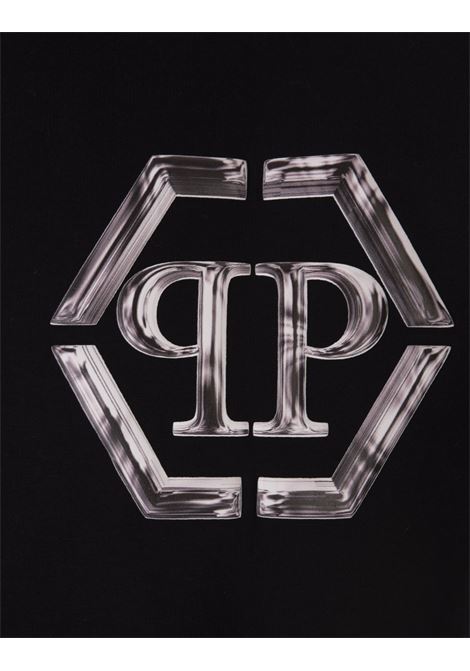 Black PP Glass T-Shirt PHILIPP PLEIN | FACCMTK6275PJY002N02