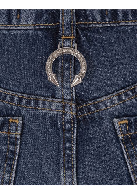 Boyfriend Jeans In New Baroque Blue Denim With Crystals PHILIPP PLEIN | FACCWDT2261PDE004N14NQ