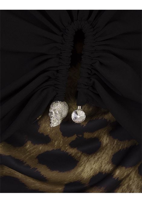 Black Gathered Top With Jewel Detail PHILIPP PLEIN | FACCWRK0485PJY002N02