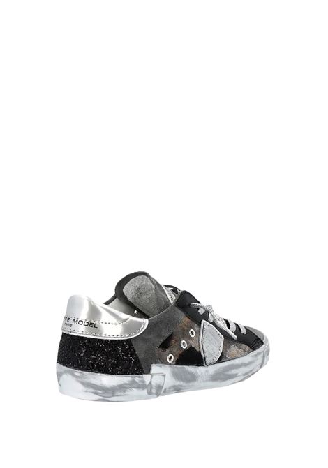 Black and Grey - Paris Low Sneakers PHILIPPE MODEL | PRLDCFN2